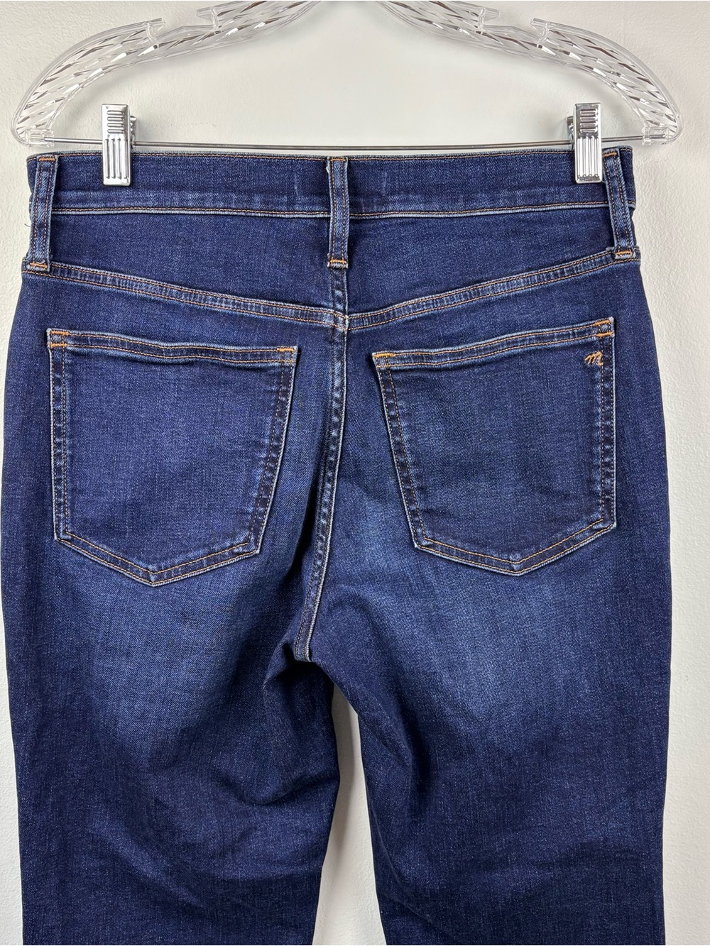 Madewell Mid-Rise Kick Out Crop Jeans NN471 Dark Wash Cali Demi Fit Sz 28 - Picture 12 of 15